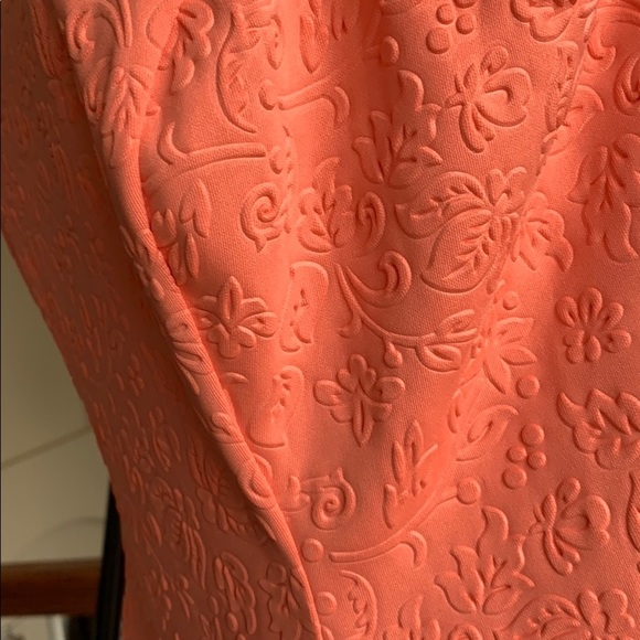 Worthington Coral/Orange Textured Sleeveless Dress, Size 6 - Picture 2 of 6
